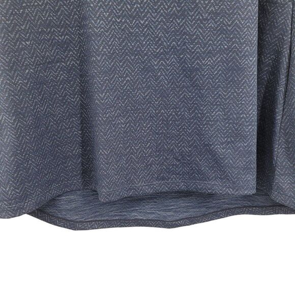 MPG Activewear Skirt M Navy Blue Print Stretch High Low Aline Pockets Athletic - Picture 9 of 15